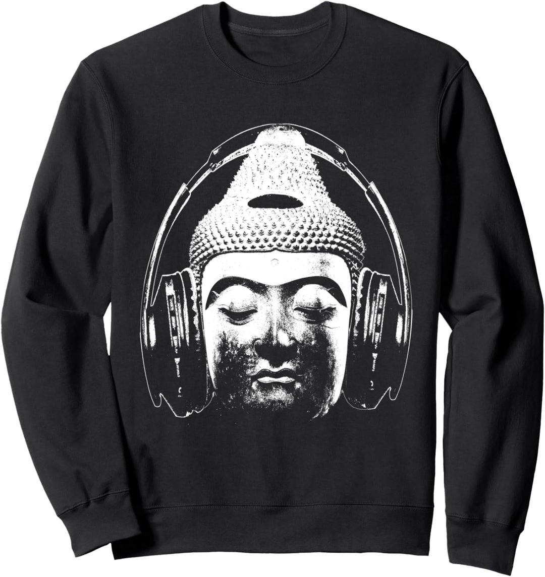 Buddha Wear Headphones lustige DJ Music Headphones Sweatshirt
