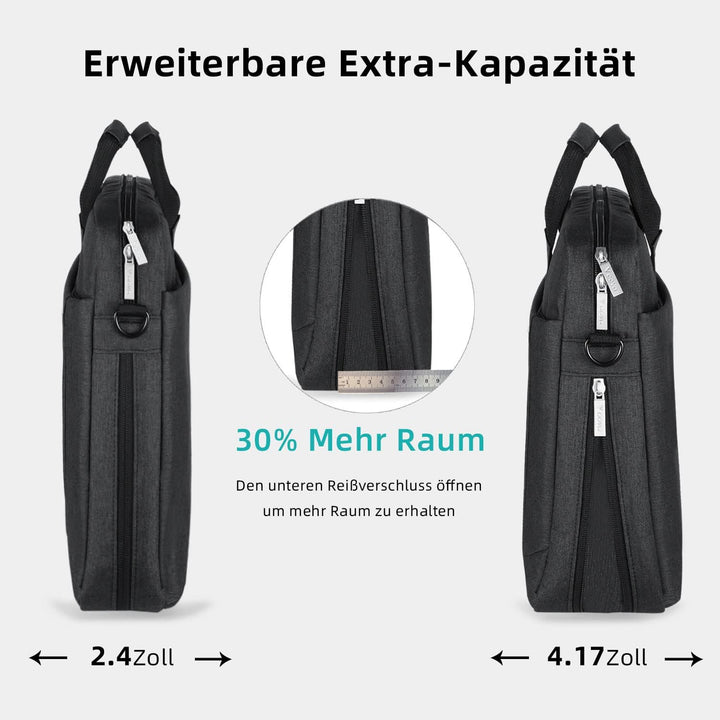 Voova grosse Laptoptasche für 17 17,3 17,4 Zoll Laptop, 30% mehr Kapazität, Innenfächer, dauerhaft v