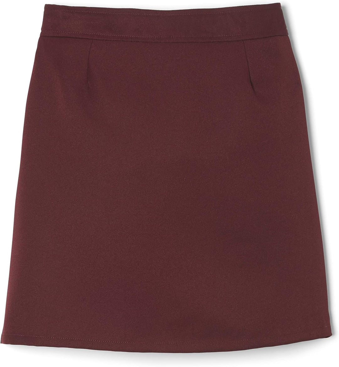 French Toast Big Girls' Two-Tab Pleated Scooter, Burgundy, 12