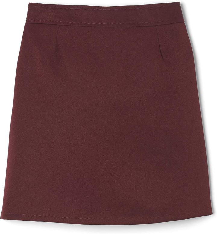 French Toast Big Girls' Two-Tab Pleated Scooter, Burgundy, 12