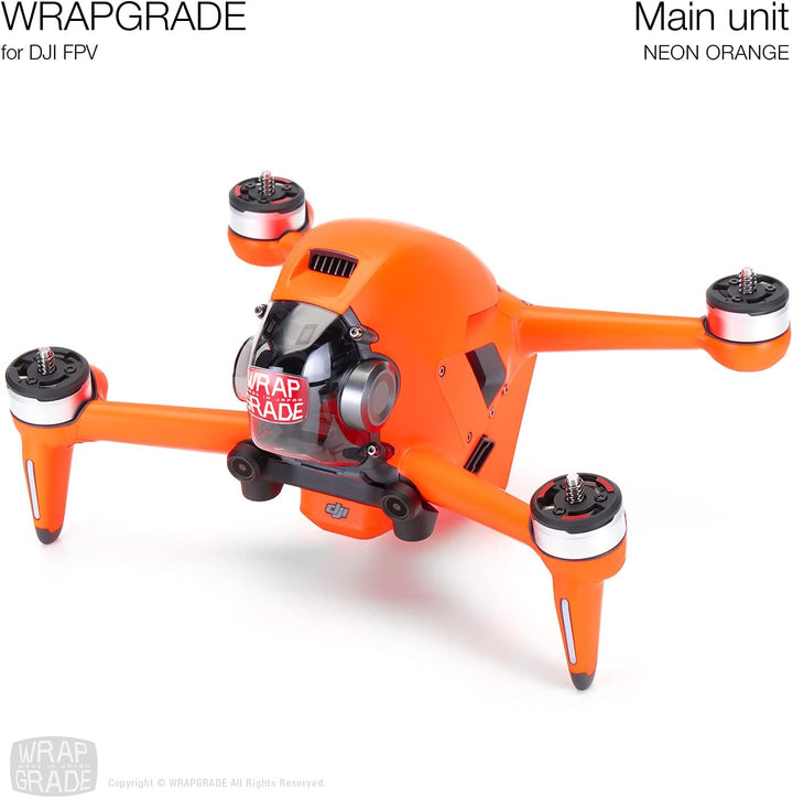 WRAPGRADE Skin Kompatibel mit DJI FPV (NEON ORANGE)