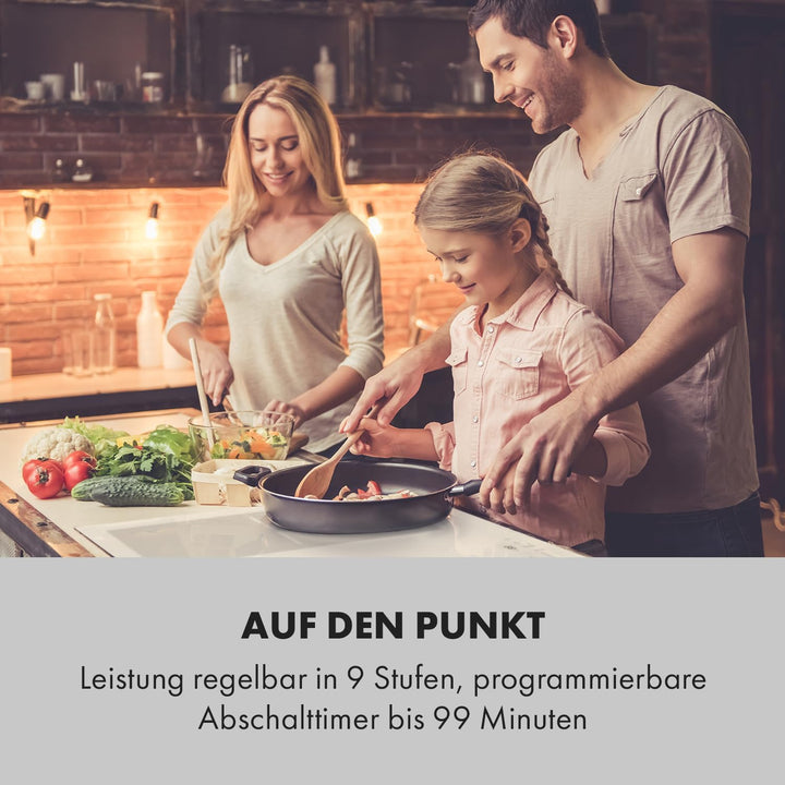 Klarstein Induktionskochfeld, Glaskeramik Kochfeld, Induktionskochfeld mit 5 Platten, Einbau-Indukti