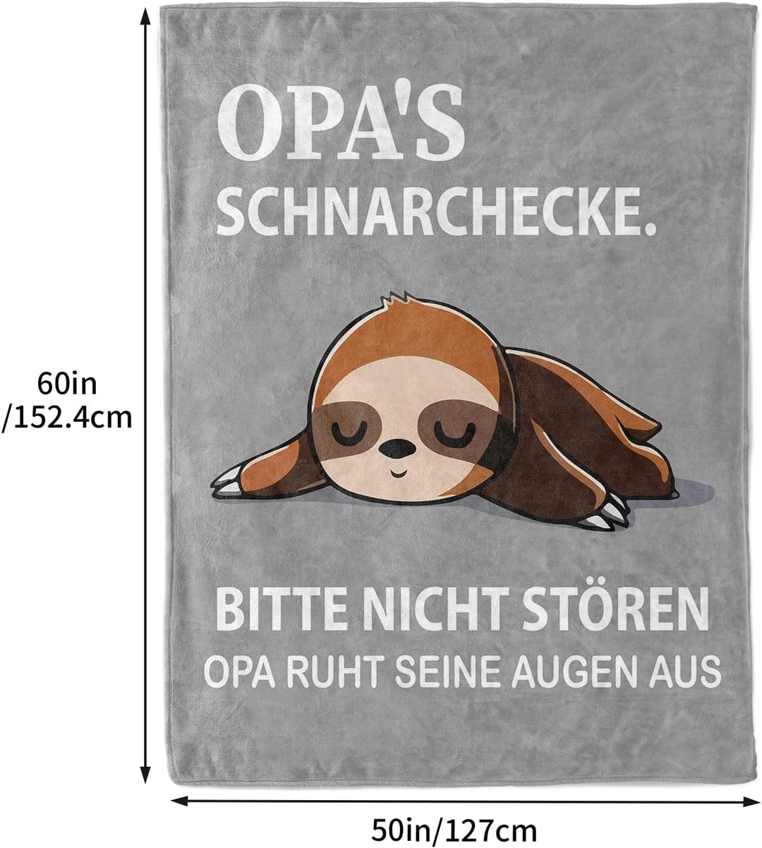 KAAYEE Vatertagsgeschenk Opa, Kuscheldecke Opa Geschenk zum Vatertag Geburtstag Valentinstag, Geburt