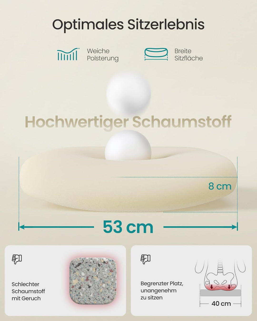 SONGMICS Bürostuhl ergonomisch, Schreibtischstuhl klappbare armlehne, 360° Drehstuhl, verstellbare L