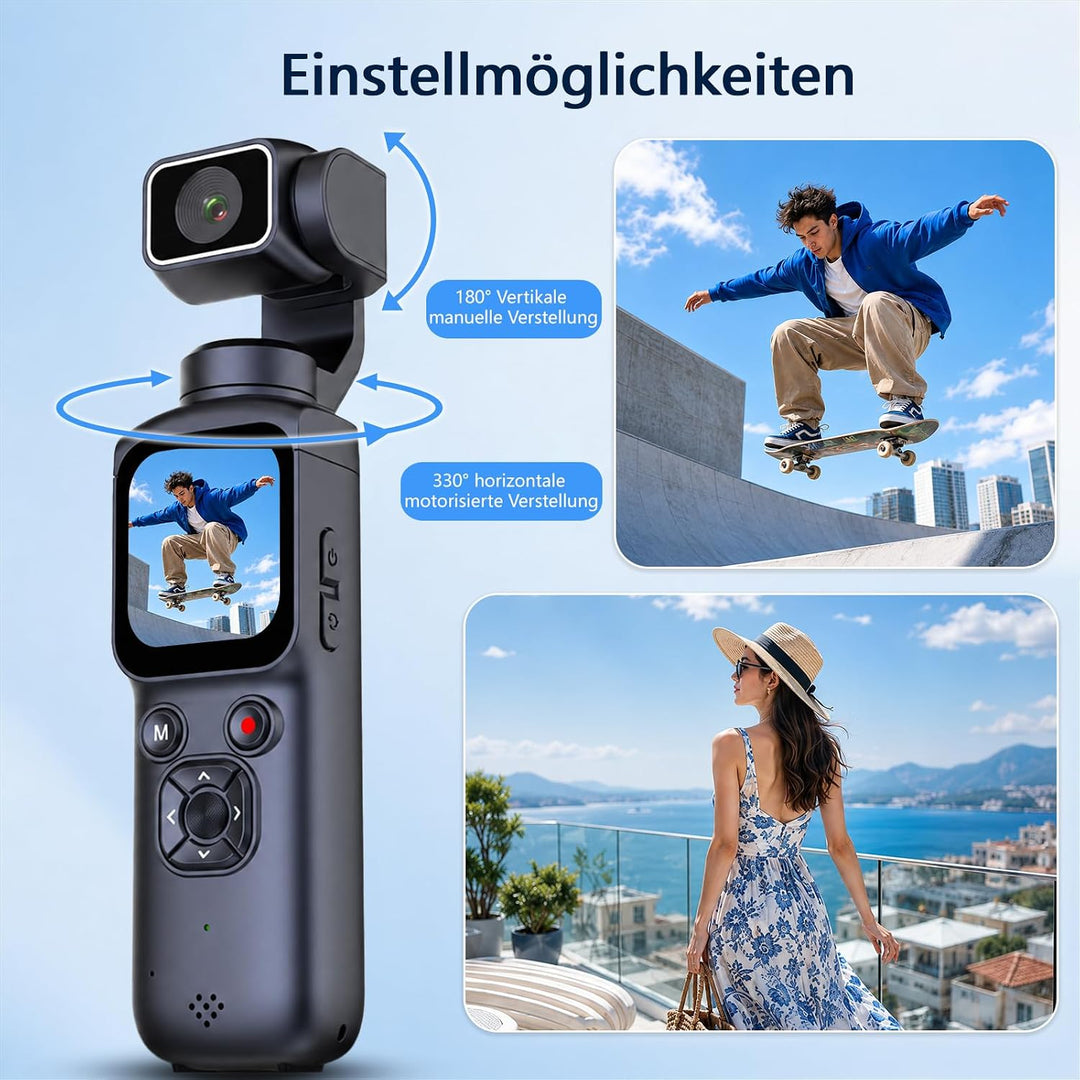 4K Vlogging Kamera Vlog Handkamera mit KI Gesichtserkennung &amp; App Anbindung