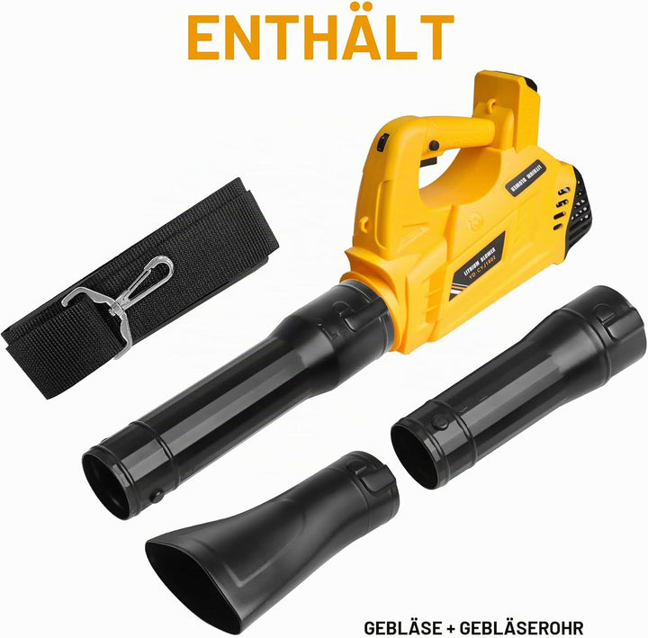 Akku-Laubbläser für Dewalt Akku 18V für Garten &amp; Rasen-Staub (ohne akku) | 6-stufig,Einrastfunktion,