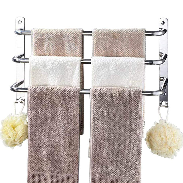 HONPHIER Handtuchhalter Handtuchstangen Edelstahl mit Haken Handtuchstange Bad Wandmontage Handtuchh
