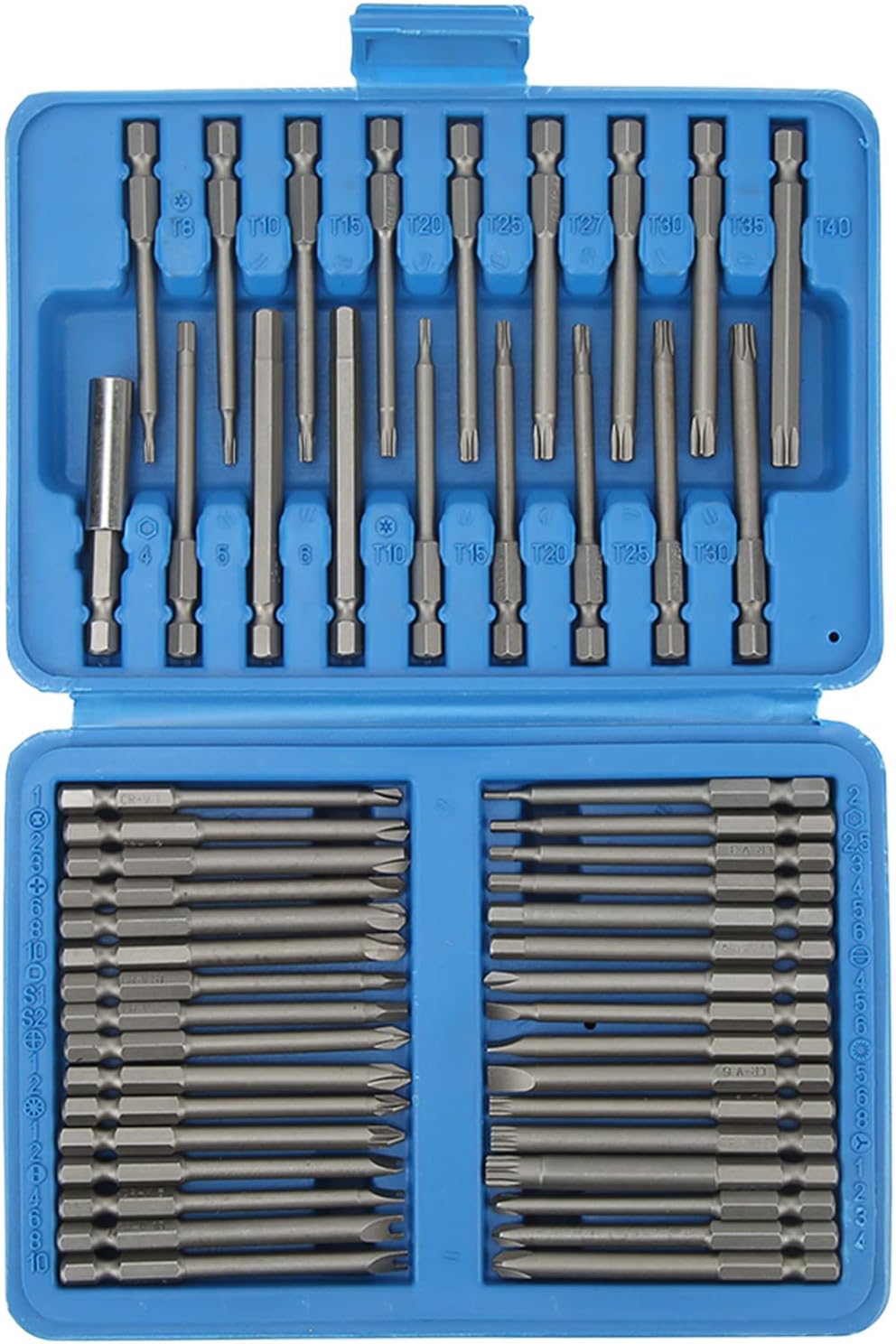 fansheng Schraubendreher-Bit-Satz, 50 Stück magnetischer extra Langer Sicherheits-Bit-Satz, Schraube