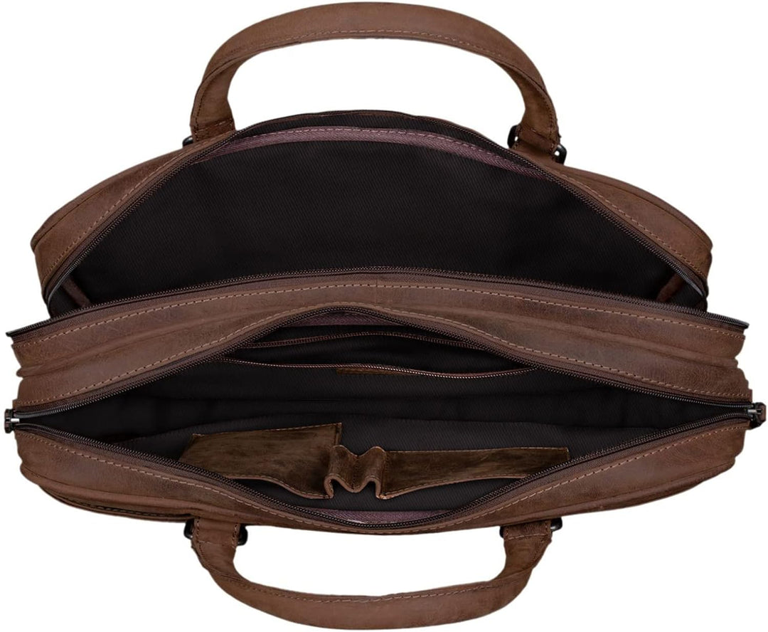 STILORD 'Dante' Business-Tasche Leder gross elegante Aktentasche Umhängetasche Laptoptasche 15.6 Zol