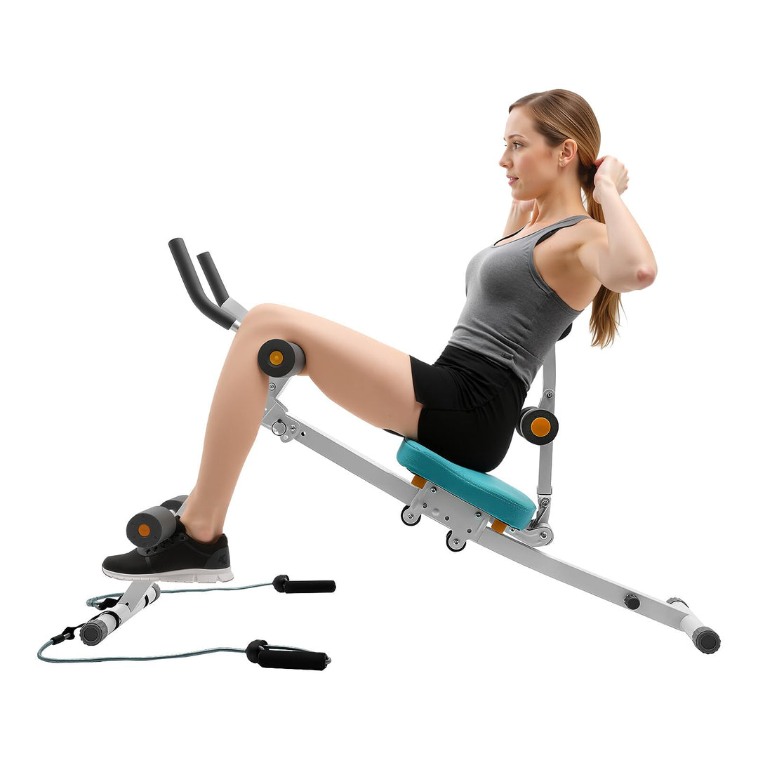Bauchtrainer mit LCD Display, Bauchmuskeltrainer für Zuhause 120kg Tragkraft, Ab Roller mit Widersta