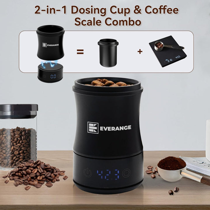 Subscale Digitales Dosierbecher mit LED-Display – Schickes & Präzises Kaffeebohnen-Gewichtsmessgerät