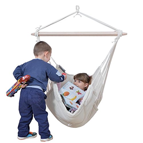 Unbekannt Lola Loki Kid´s Natur Hängesessel gesteppt weichgepolstert