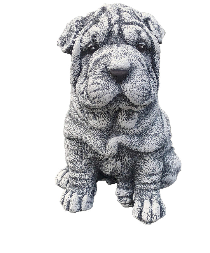 stoneandstyle Steinfigur Shar-Pei, Frost- und wetterfest bis -30°C, massiver Steinguss