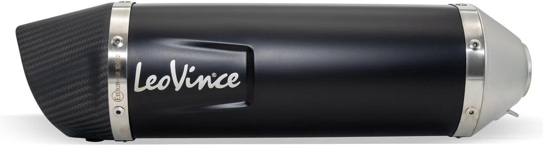 Endschalldämpfer LeoVince SLIP-ON SBK LV ONE EVO Black Edition, Edelstahl schwarz, Carbon Kappe, mit