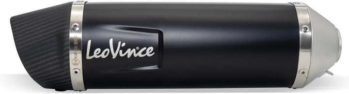 Endschalldämpfer LeoVince SLIP-ON SBK LV ONE EVO Black Edition, Edelstahl schwarz, Carbon Kappe, mit