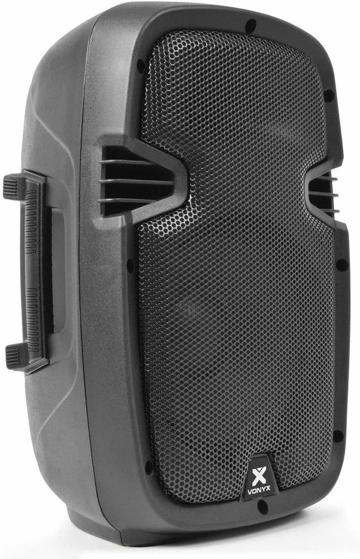 Vonyx SPJ-800A, PA Aktiv Lautsprecher, DJ Box, 200 Watt 8 Zoll High End aktiver Speaker, DMX, Cinch,