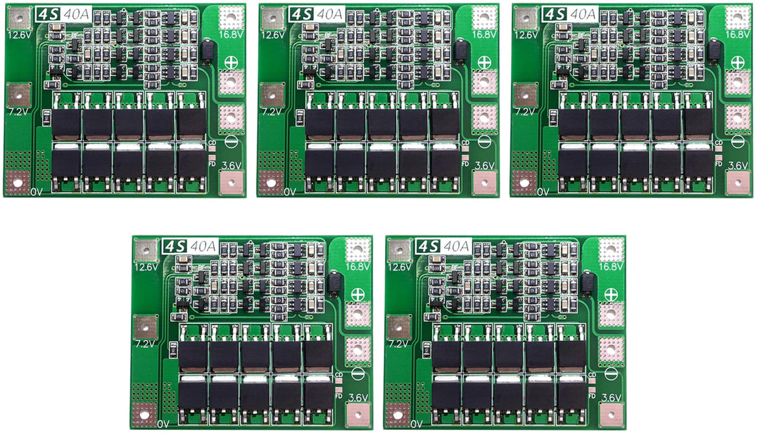 5 Stück 4S 40A 14,8 V 16,8 V 18650 Lithium-Batterie-Schutzplatine BMS PCB