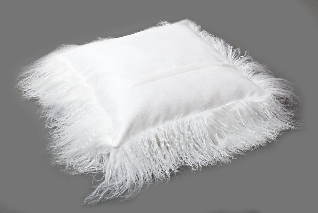 Reissner Lammfelle Tibet Lammfell Kissenbezug langflorig 40x40cm JAY02 Farbe weiss-weiss Jay02 Weiss