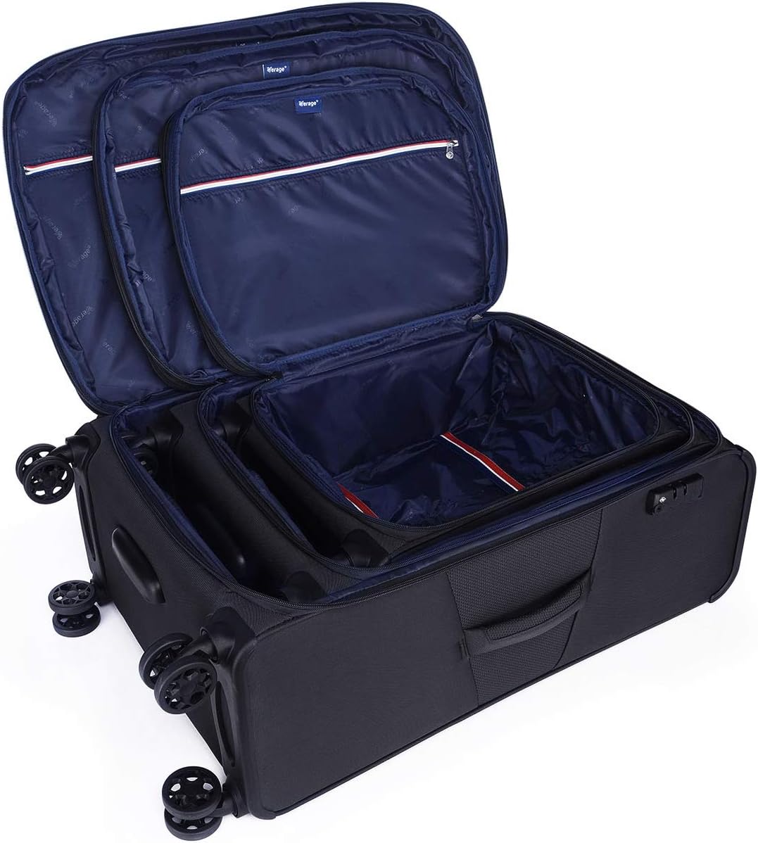 ABISTAB Verage Toledo Weichgepäck 4 Doppelrolle grosser Koffer Trolley L-83cm 96-115 L erweiterbar,