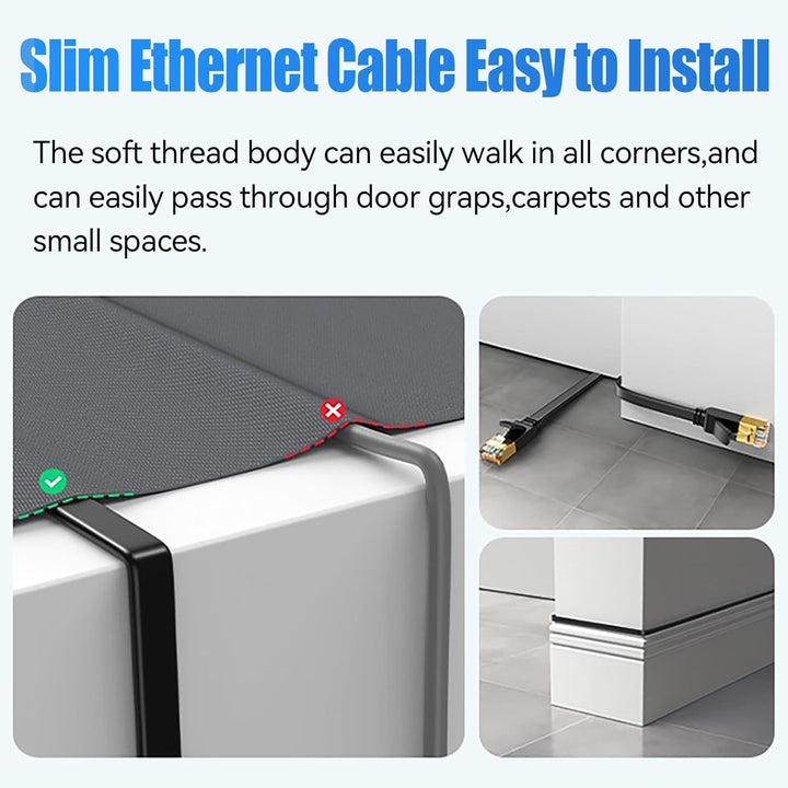LAN Kabel 15 meter Cat 7, Netzwerkkabel 15m Hochgeschwindigkeits Ethernet Kabel Outdoor Indoor, S/FT