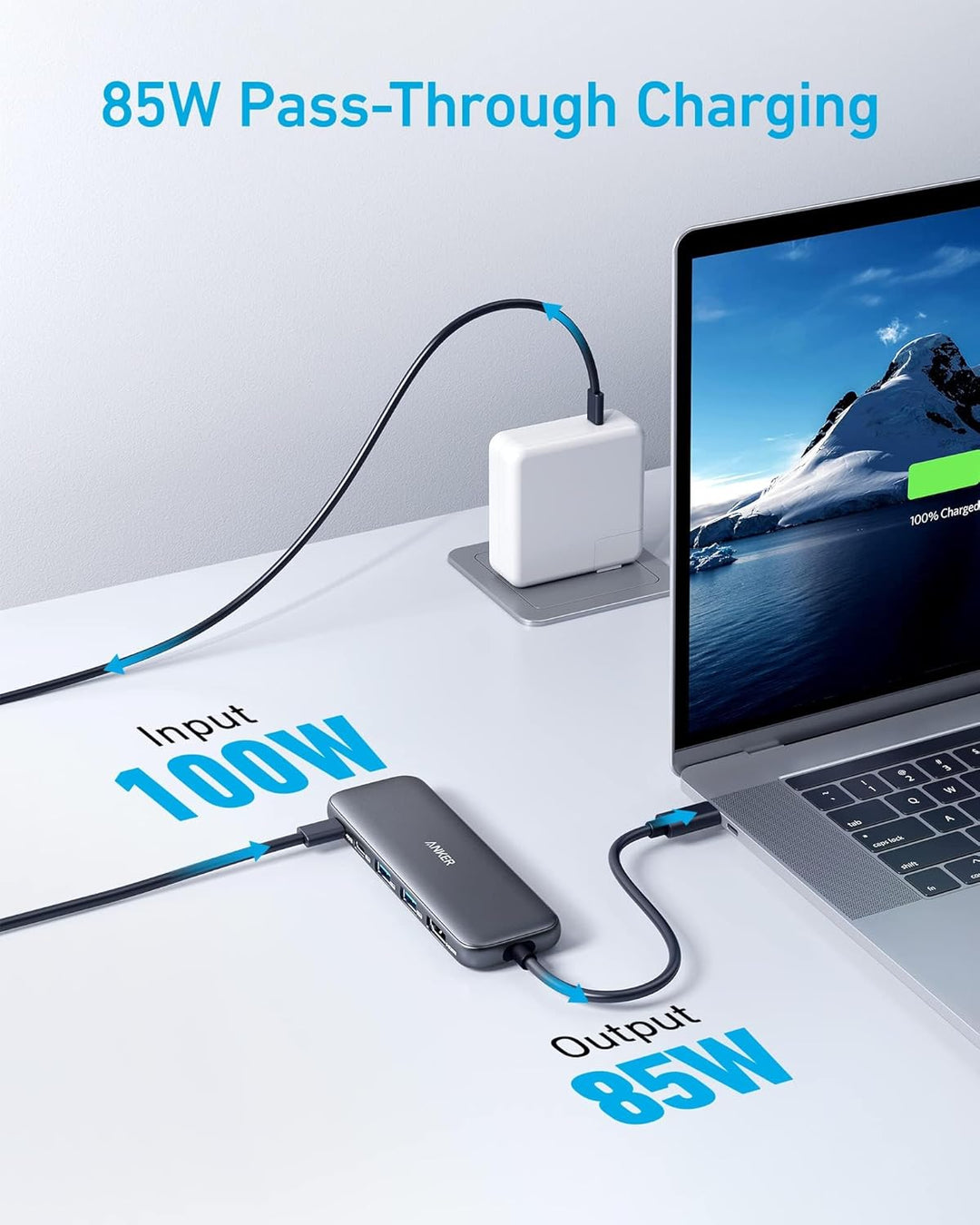 Anker USB C Hub, 332 USB-C Hub (5-in-1) mit 4K HDMI Display, 5Gbps Datenanschluss und 2 USB-A Ports