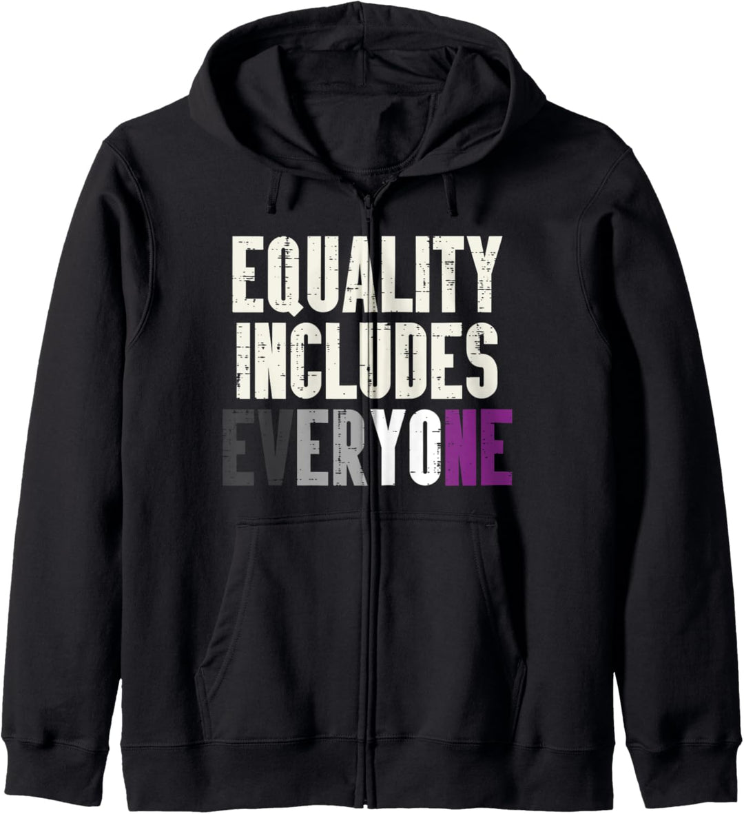 Equality Includes Everyone LGBTQ Asexual Flag Ace Pride Ally Kapuzenjacke