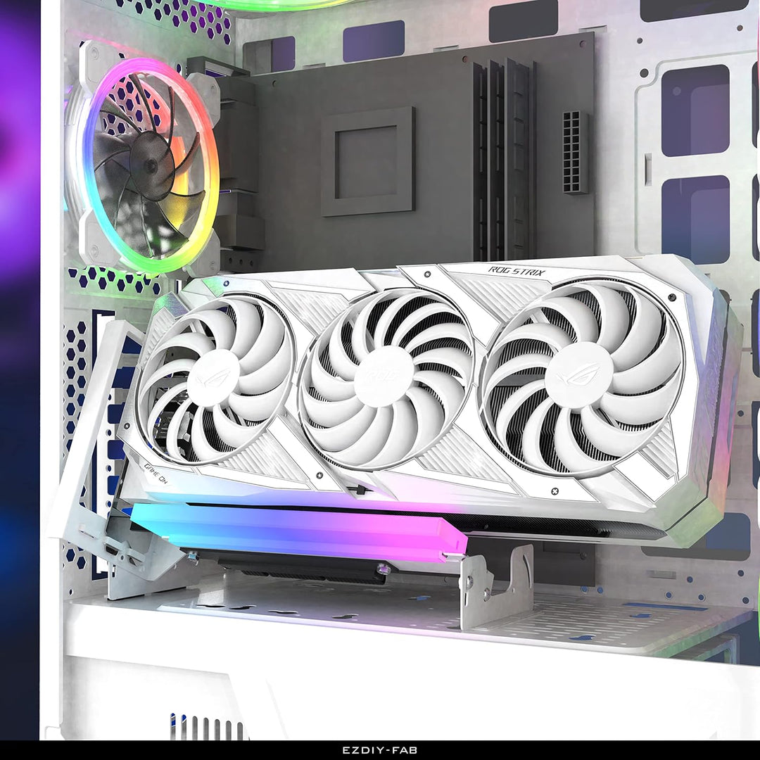 EZDIY-FAB PCIe 4.0 GPU Halterung Grafikkartenhalterung Multi-Winkel Einstellung mit 5V 3 Pin ARGB LE