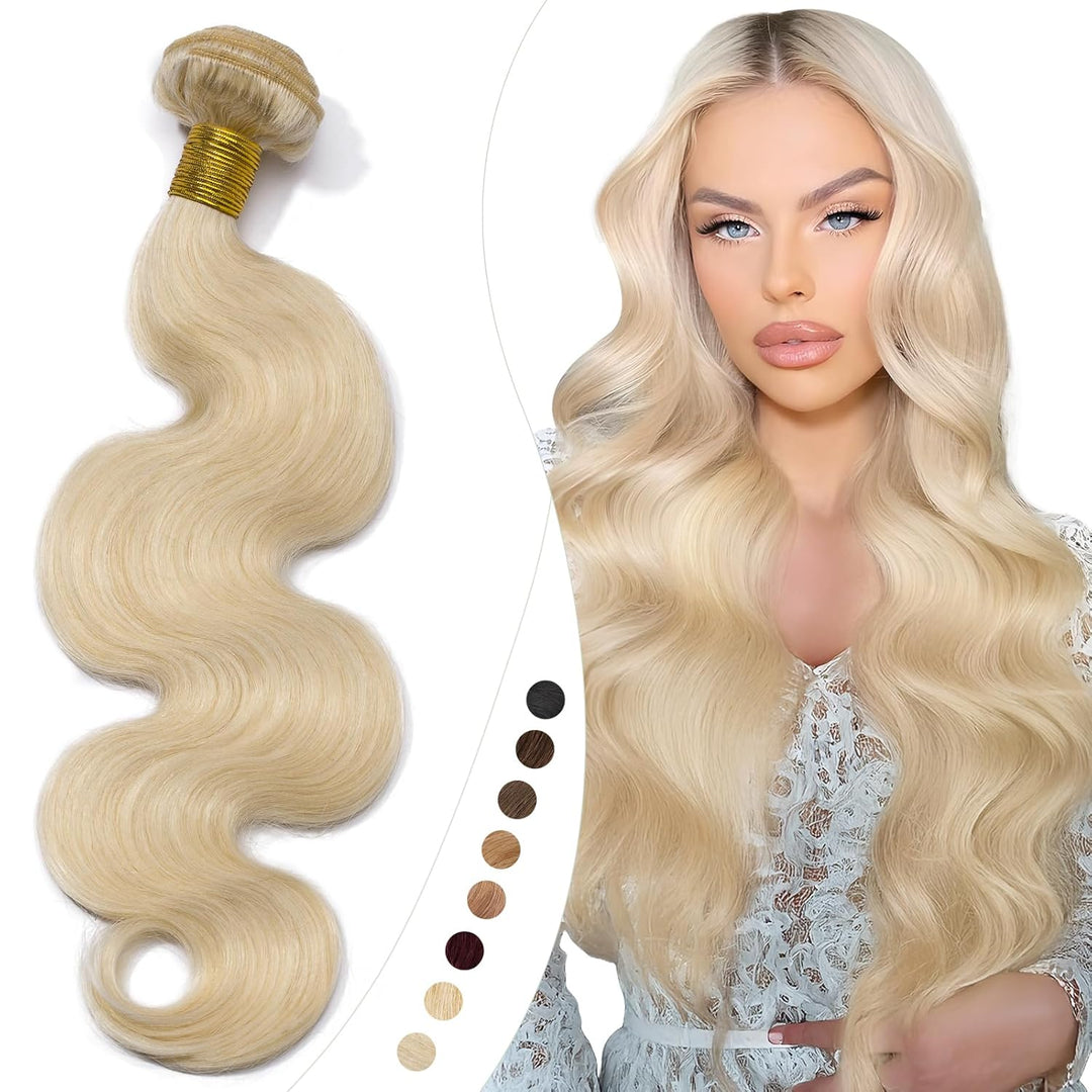 Elailite Echthaar Bündel, Haar Extensions Sew in Bundle Haarverlängerungen, Brasilianisches 100% Men