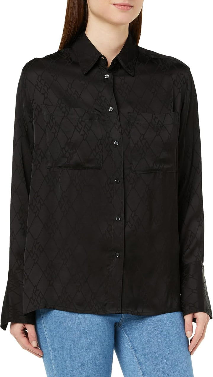 Replay Damen Bluse Langarm mit Kragen