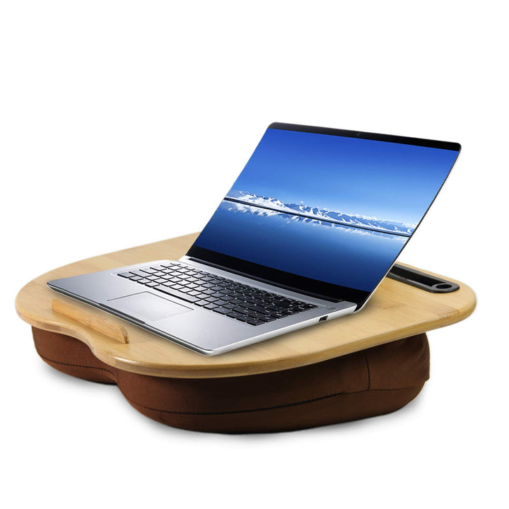 VLOXO Tragbare Laptopkissen Bambus für Bett & Couch, weiche Polsterung, ergonomisches Knietablett Ki