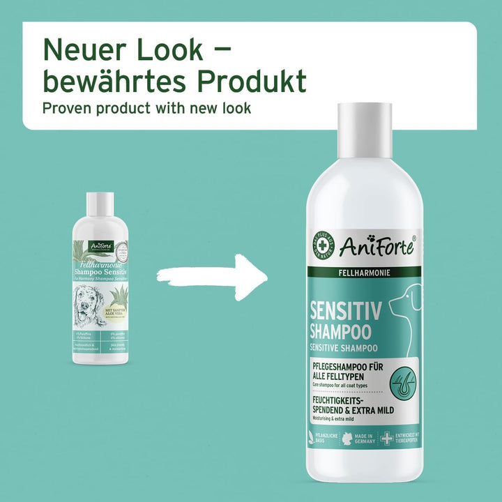 AniForte Fellharmonie Hundeshampoo Sensitiv mit Aloe Vera 200ml – Für leicht kämmbares Fell & Vitale
