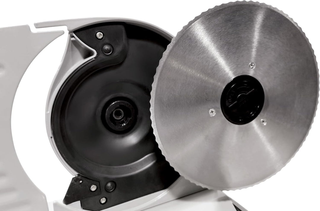 Silva Schneider Allesschneider AS 500 | 150W | Metallgehäuse | 19 cm Edelstahlmesser | Exakte Schnit