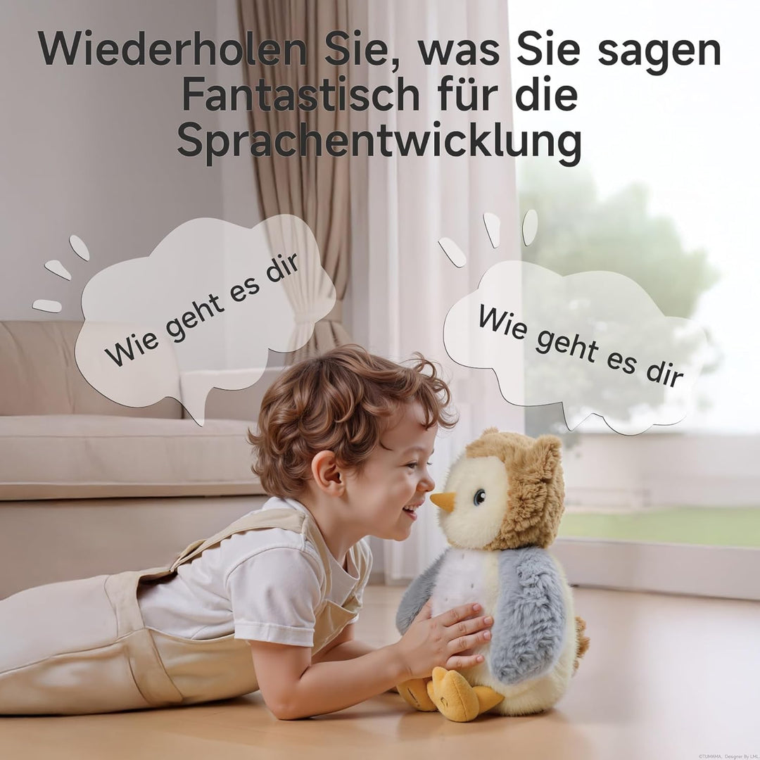 Eule Kuscheltier, Singende Interaktives Eule Stofftier, Plüschtier Elektronisches Nachsprechendes al