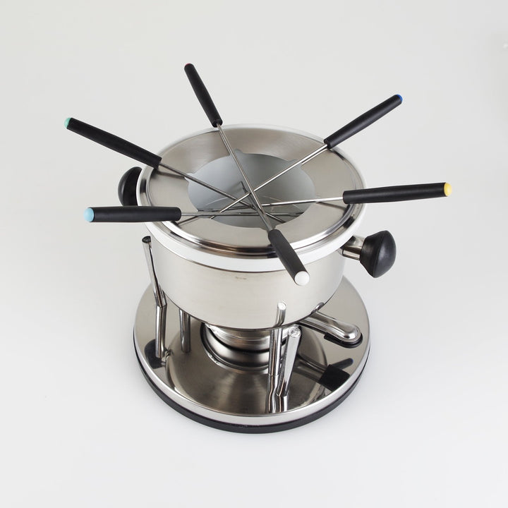 Fondue Set für Fleisch Käse Schokolade mit 6 Fonduegabeln 10tlg 24700