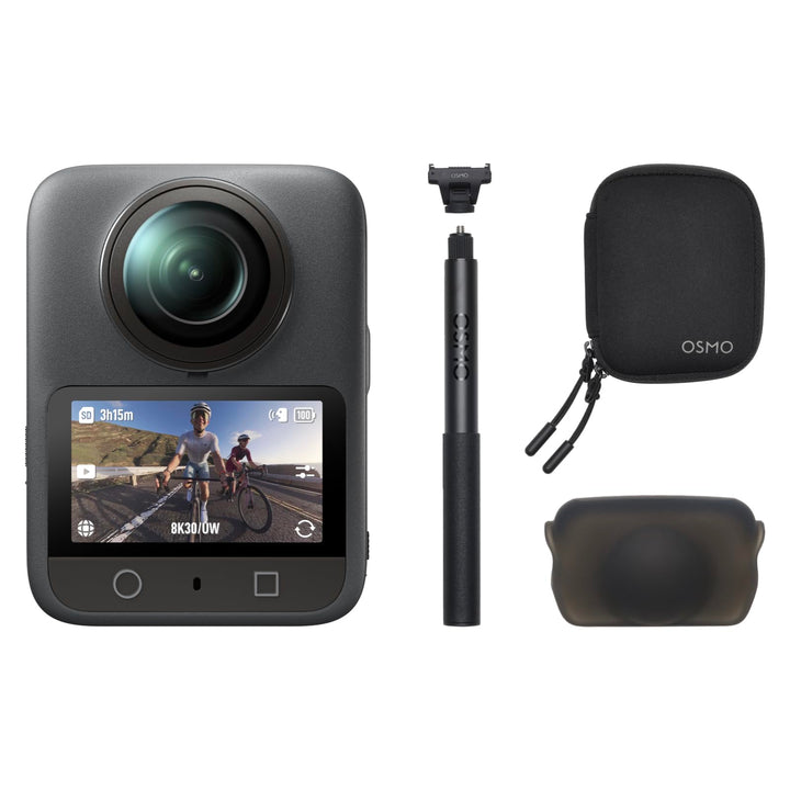 DJI Osmo 360 Skiing Combo, 360 Kamera mit 1-Zoll 360° Aufnahmen, Natives 8K 360° Video, 1,2 m unsich