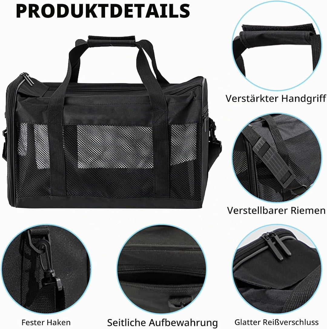 BYZESTY Transportbox Katze Hund Katzentransportbox Hundebox Faltbar Hundetransportbox Katzen Transpo