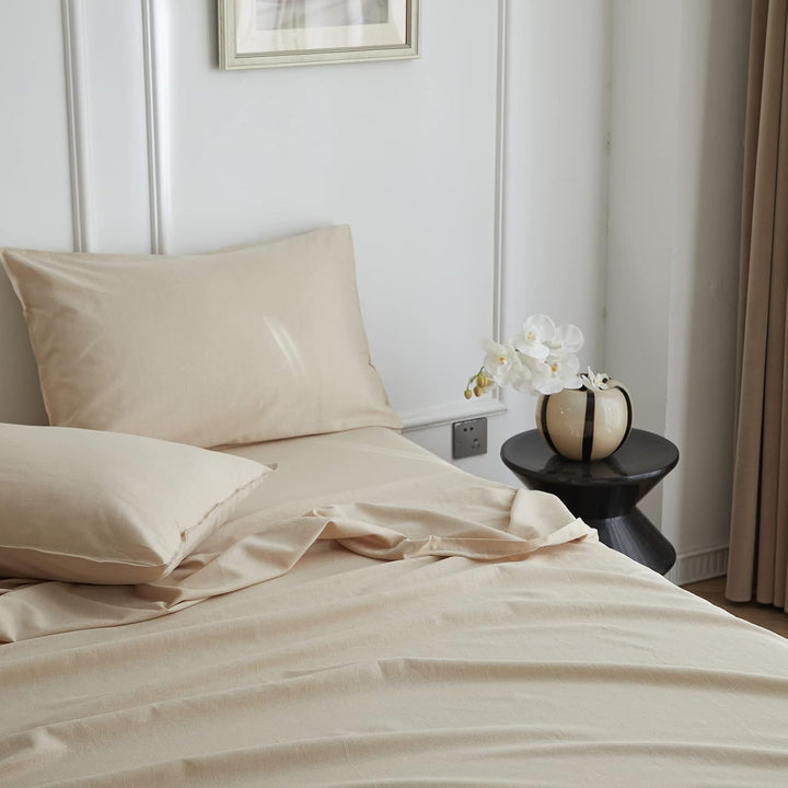 Simple&Opulence Leinen und Baumwollmischung Kissenbezüge Hotel Quality Pack von 2 Atmungsaktiver Kis