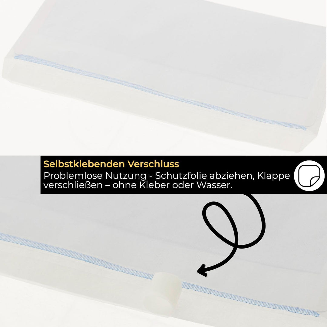 LOGIC PACK Briefumschläge DIN Lang ohne Fenster Selbstklebend - Kuvert DL Umschläge Weiss - Briefums