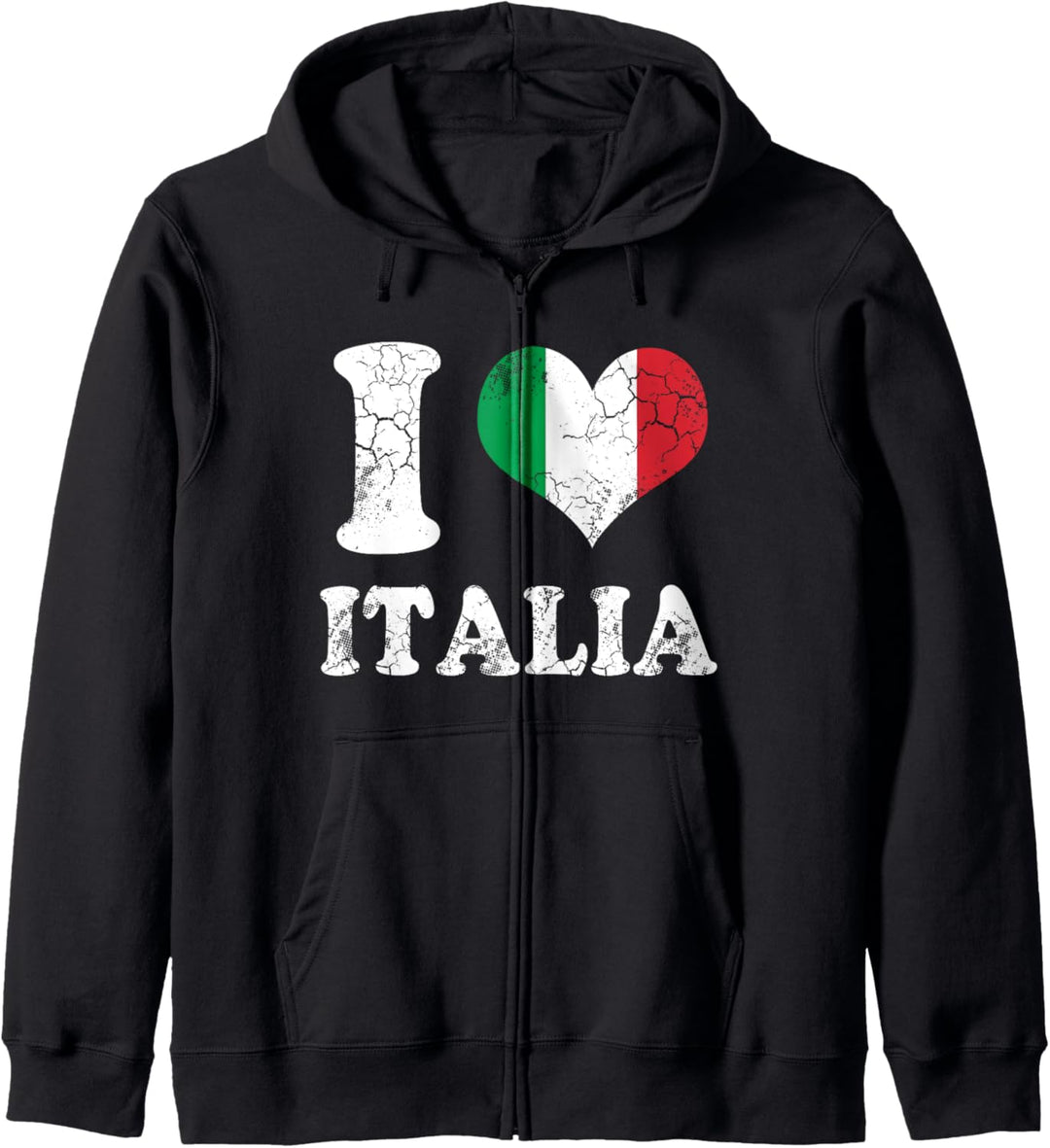 I Love Italia Flag Heart Italy Italian Italiano Kapuzenjacke