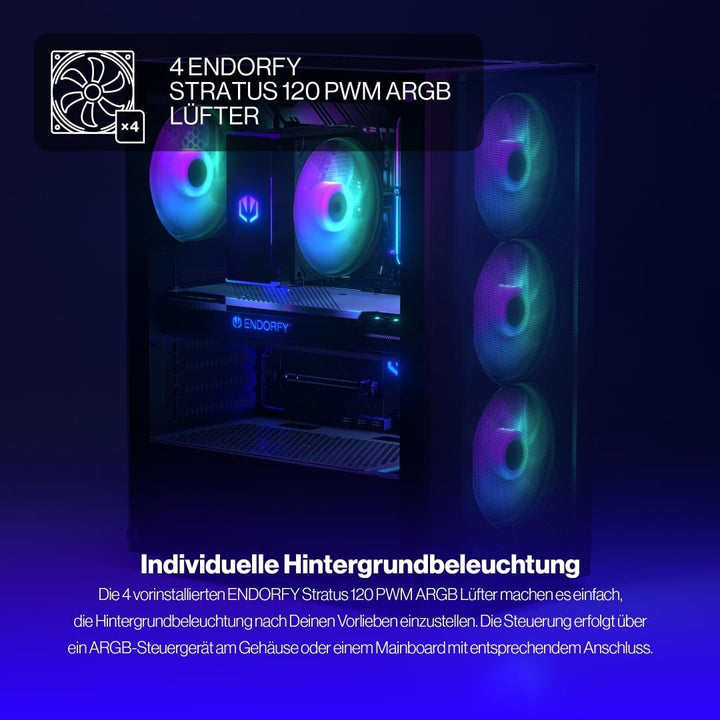ENDORFY Ventum 200 ARGB, ATX Case, 4x120mm ARGB Fans Included, mesh Design | EY2A014