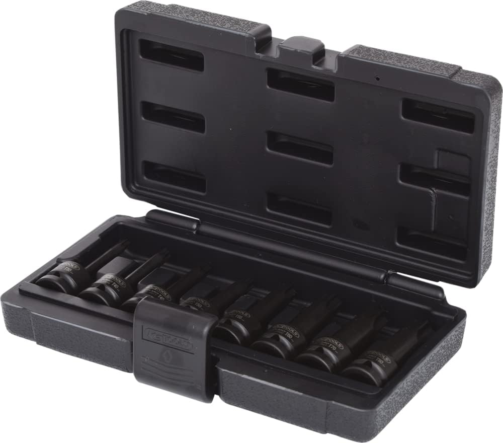 KS Tools 911.0901 1/2" Kraft-Bit-Stecknuss-Satz TX, 8-tlg., T30-T80