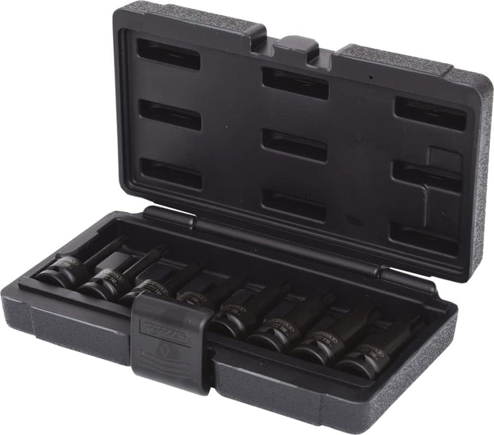 KS Tools 911.0901 1/2" Kraft-Bit-Stecknuss-Satz TX, 8-tlg., T30-T80