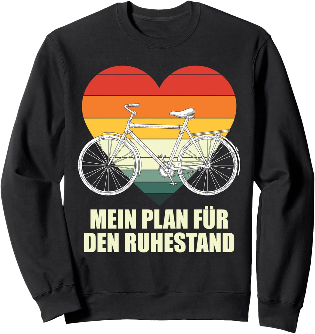 Radfahrer Rentner Fahrradfahrer Ruhestand Retro Fahrrad Sweatshirt