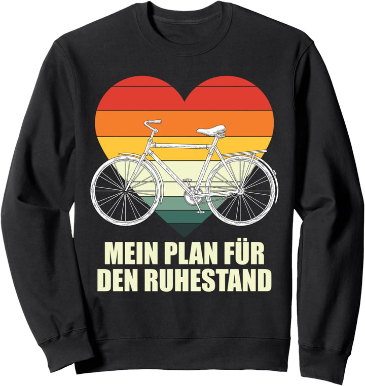 Radfahrer Rentner Fahrradfahrer Ruhestand Retro Fahrrad Sweatshirt