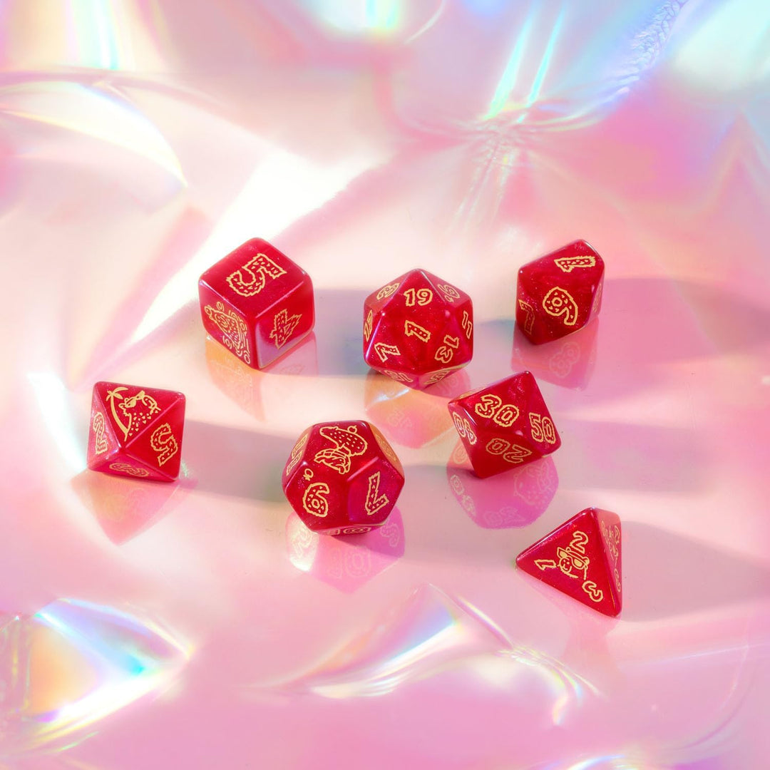 Q-Workshop Capybara Würfelset: Chillo, RPG-Würfel, Capybara-Motiv, für Kinder