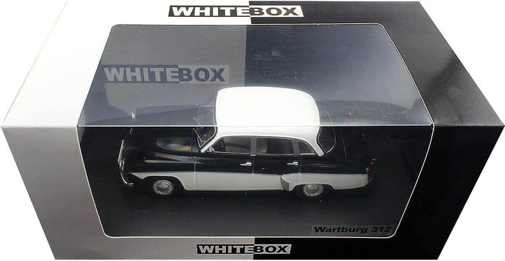 Kompatibel mit 1965 Wartburg 312 Schwarz/Weiss 1:24 WhiteBox 124096