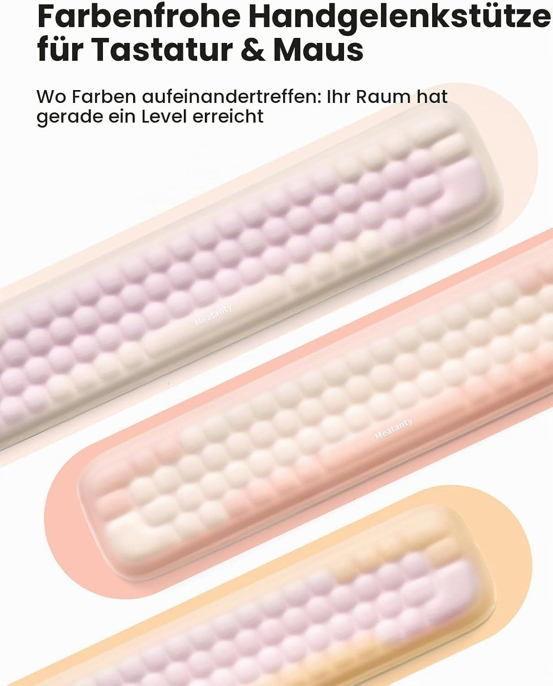 MEATANTY Handgelenkauflage Tastatur Handballenauflage [Memory-Schaum] [Atmungsaktiv] [Ergonomisch] [