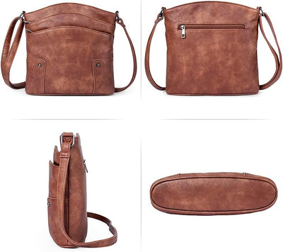 CLUCI Umhängetasche Damen Klein Crossbody Clutch Handytasche mit Geldbörse Mokka Braun 3-mokka Braun