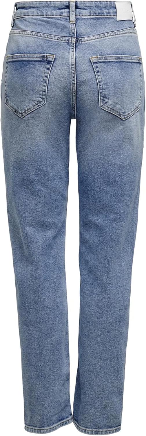 ONLY Damen Jeans Onlveneda Mom Jeans DNM Rea7452 Noos L / 30L Light Blue Denim, L / 30L Light Blue D
