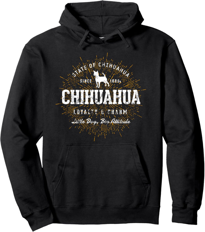 Chihuahua im Vintage-Stil Pullover Hoodie